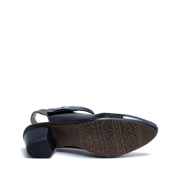 Dorking Women's Triana Black Heel Leather/Suede Combo - Picture 2 of 4